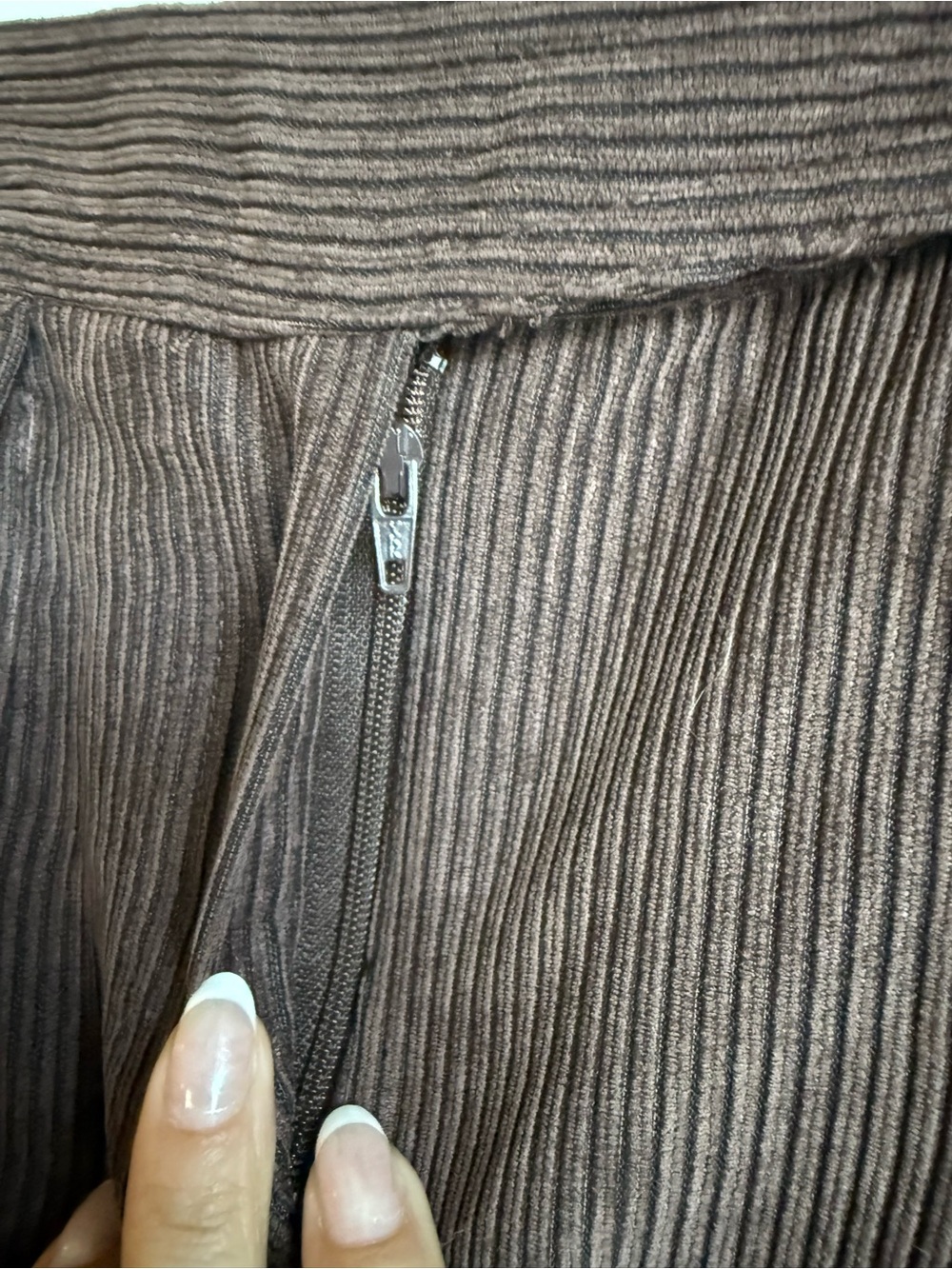 Della Spiga Brown Corduroy Skirt Size 12 - Picture 4 of 8